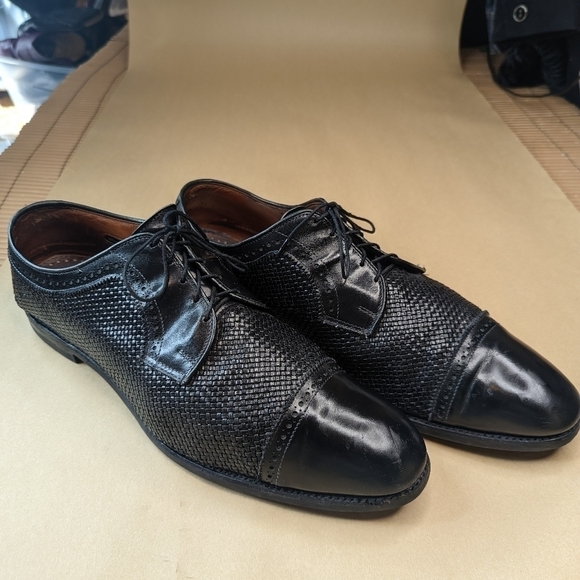 Allen Edmonds Shreveport Plain Toe Derby Leather Dress Shoes Black Size 17D main image 9
